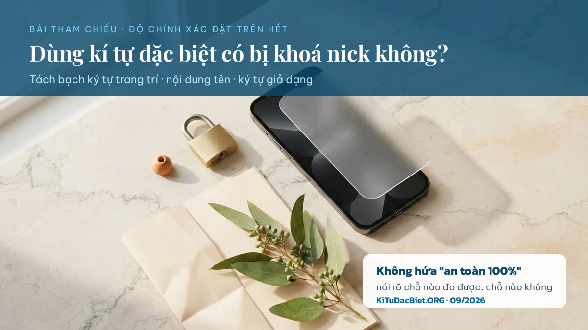 Dùng kí tự đặc biệt có bị khoá nick hay khoá tài khoản không
