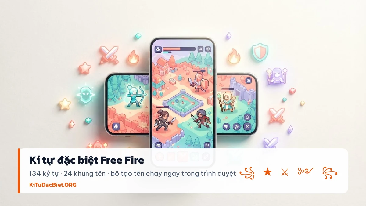 Kí tự đặc biệt Free Fire — kho ký tự và bộ tạo tên FF chép 1 chạm