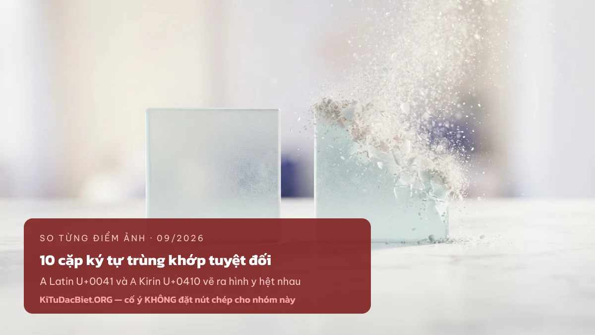 Ký tự giả dạng chữ Latin, trùng khớp từng điểm ảnh
