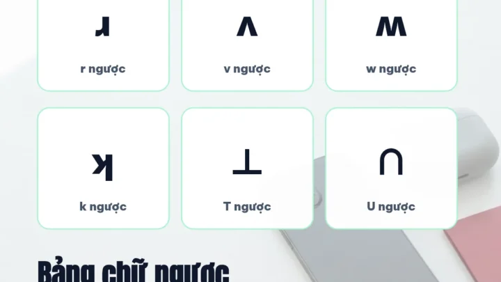Bảng chữ ngược a–z A–Z: ɹ ʌ ʍ ʞ ⊥ ∩ kèm mã U+